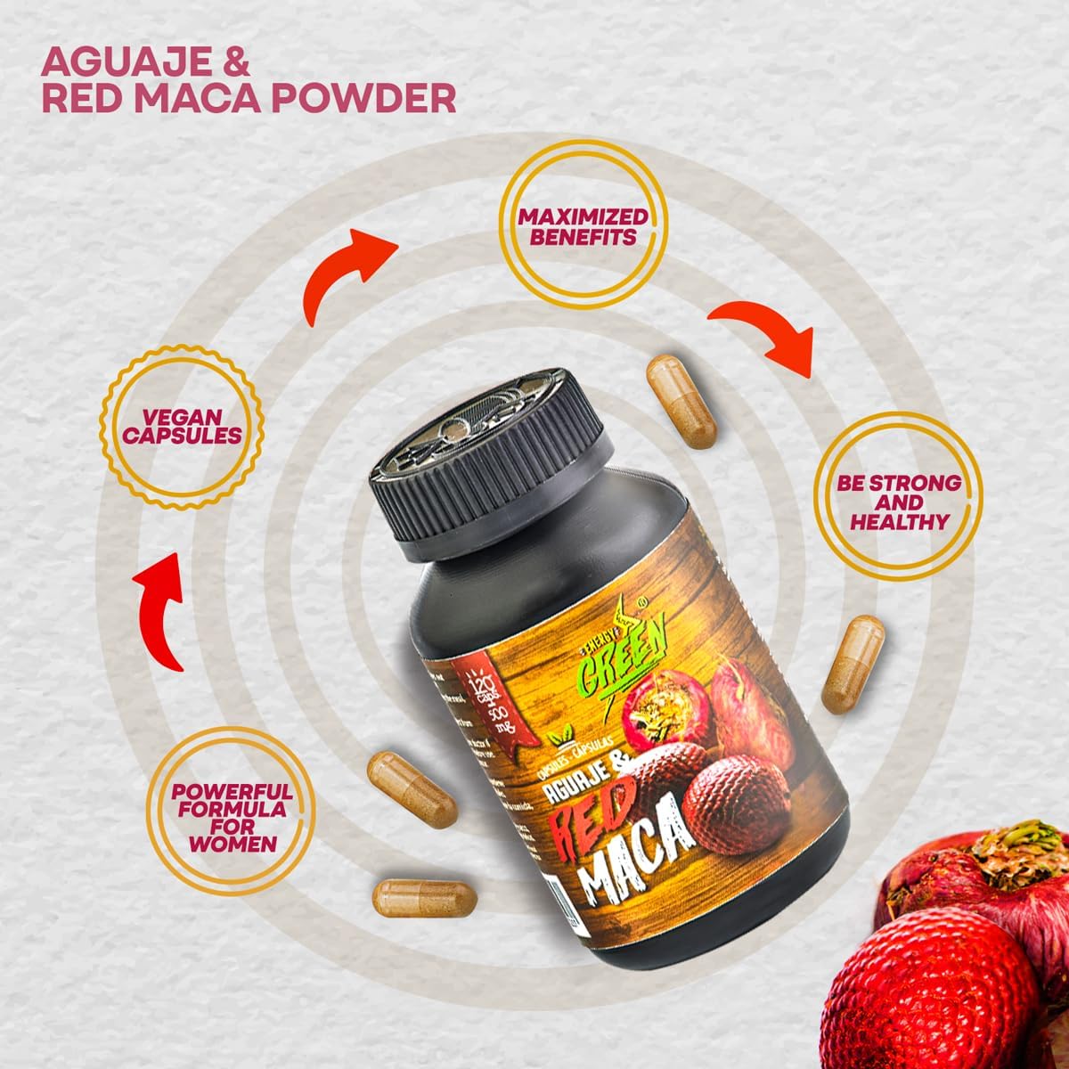 Andes Aguaje with Red Maca Capsules 1000mg - görsel 6