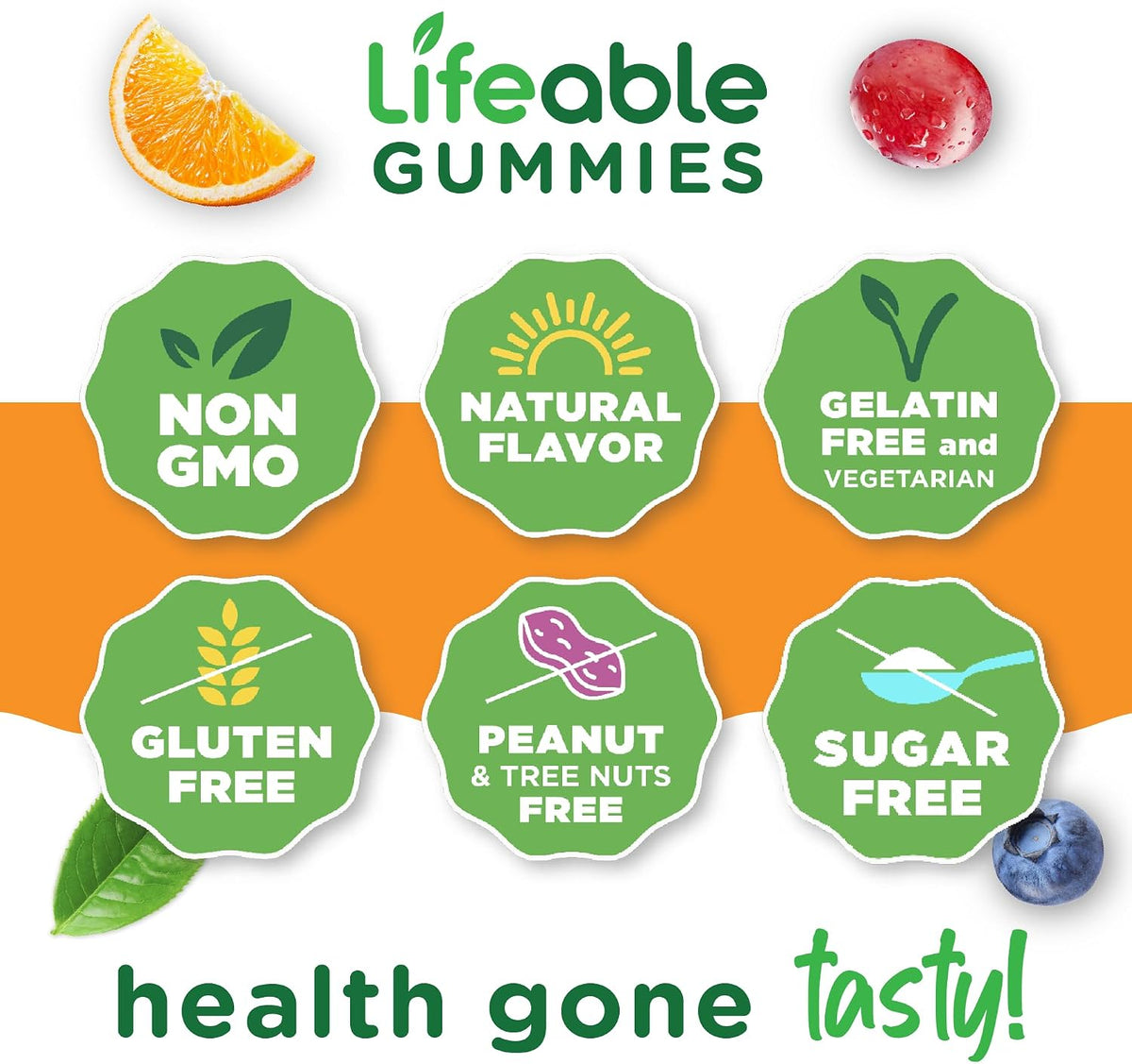 Lifeable Sugar-Free Multivitamin Gummies for Men with Iron – 90 Count - görsel 4