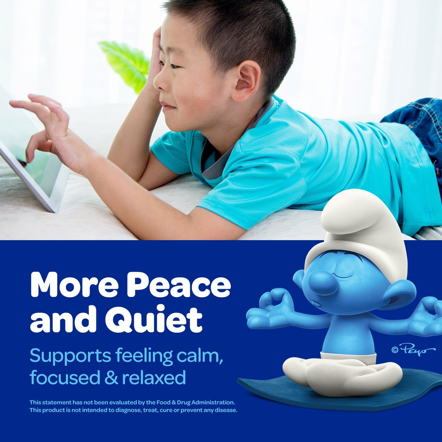 Smurfs Kids Calm Gummies | Calming Gummies with Lemon Balm & L-Theanine | Doctor Formulated | 20 Servings - görsel 3