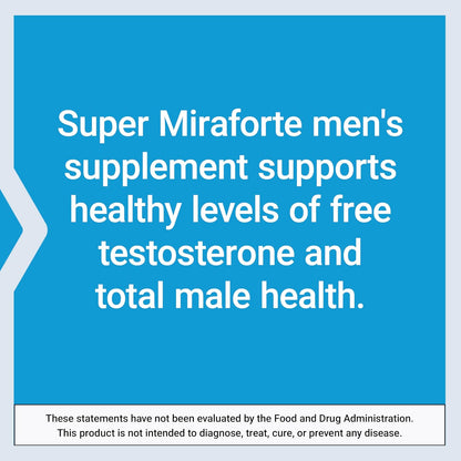 Life Extension Super Miraforte with Standardised Lignans, Chrysin, Nettle Root, Muira Puama, Maca, Zinc – Testosterone Support, 120 Capsules