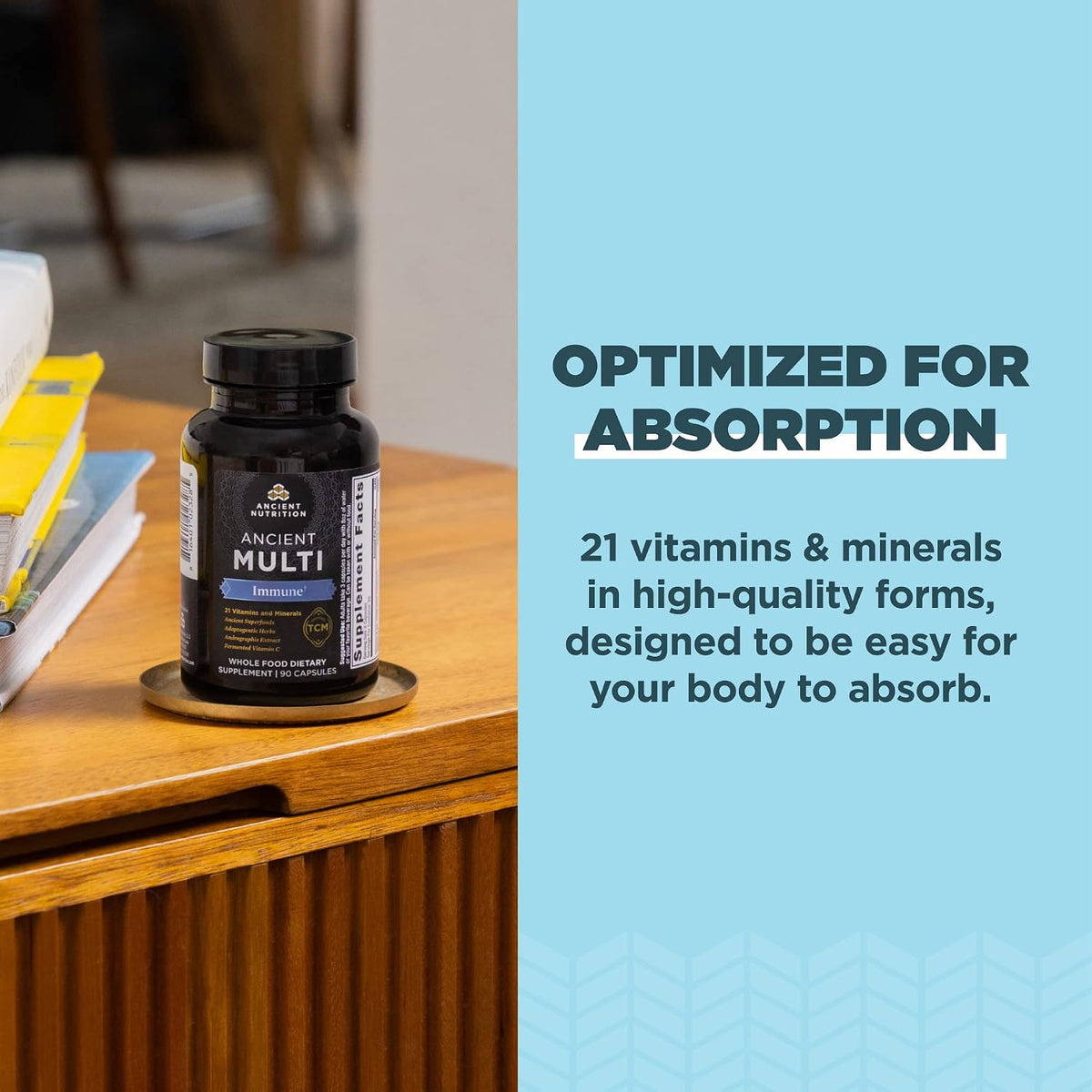 Ancient Nutrition Multivitamin for Immune Support – 90 Capsules - görsel 4