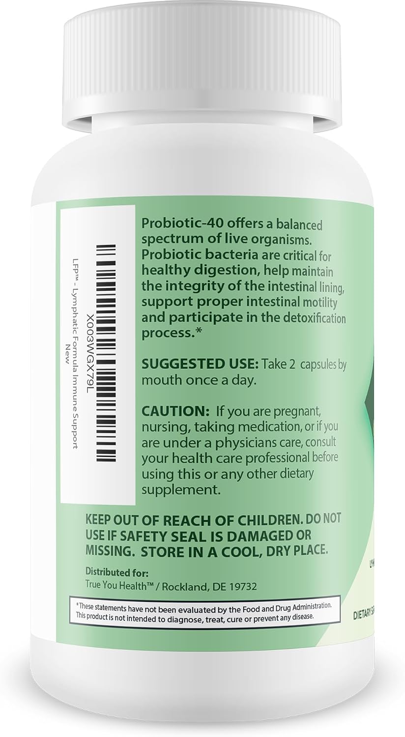 True You Health LFP Lymphatic Formula Pro 2000 - Immune Support & Probiotic - görsel 3
