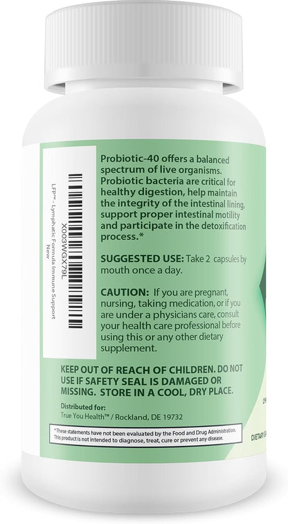 True You Health LFP Lymphatic Formula Pro 2000 - Immune Support & Probiotic