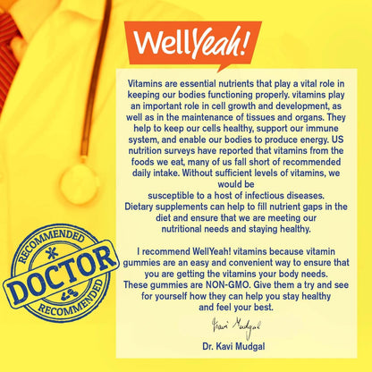 WellYeah Vitamin D3 + K2 for Kids Gummies - 60 Gummies