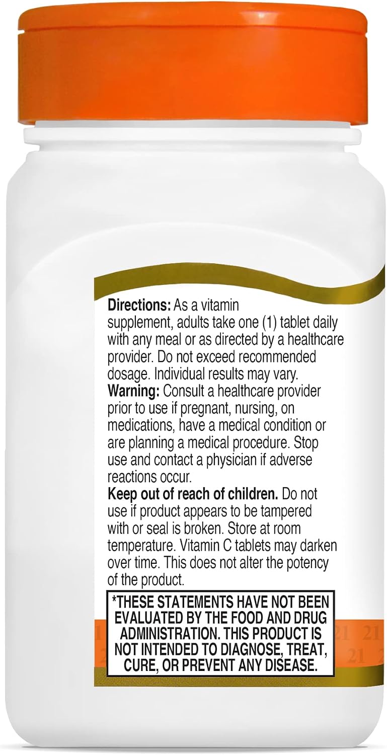 21st Century C 500 mg with Rose Hips Tablets, 110 Count (Pack of 3) - görsel 8