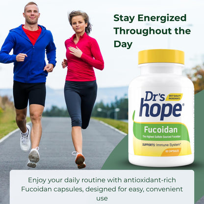 Dr's Hope Fucoidan 65mg – Brown Seaweed Extract Food Supplement (60 Capsules)