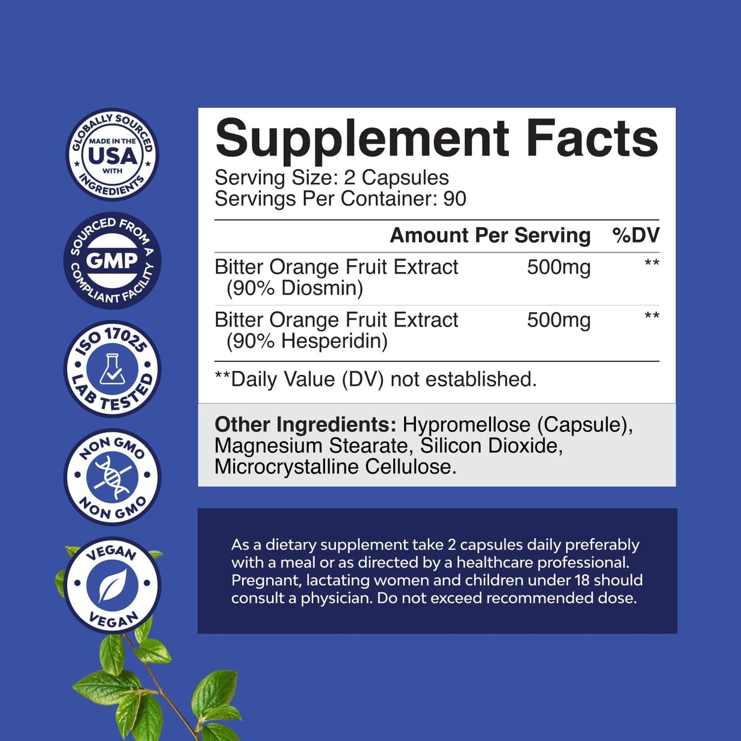 Diosmin Hesperidin 1000mg Complex – Circulation & Vein Support - görsel 8