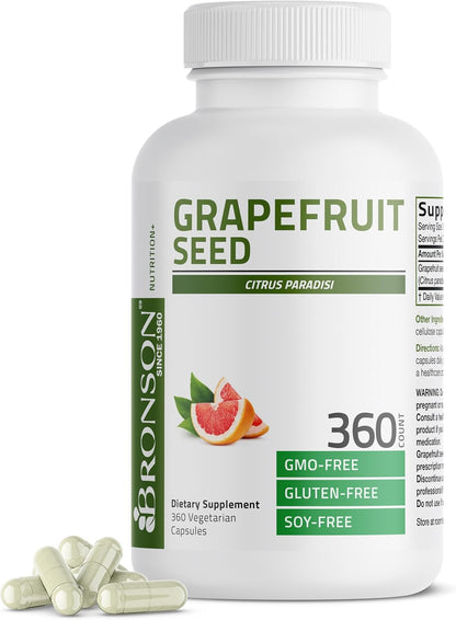 Bronson Grapefruit Seed Extract – Immune & Gastrointestinal Support, Non-GMO, 360 Vegetarian Capsules