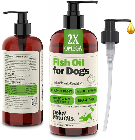 Deley Naturals Wild-Caught Icelandic Fish Oil for Dogs