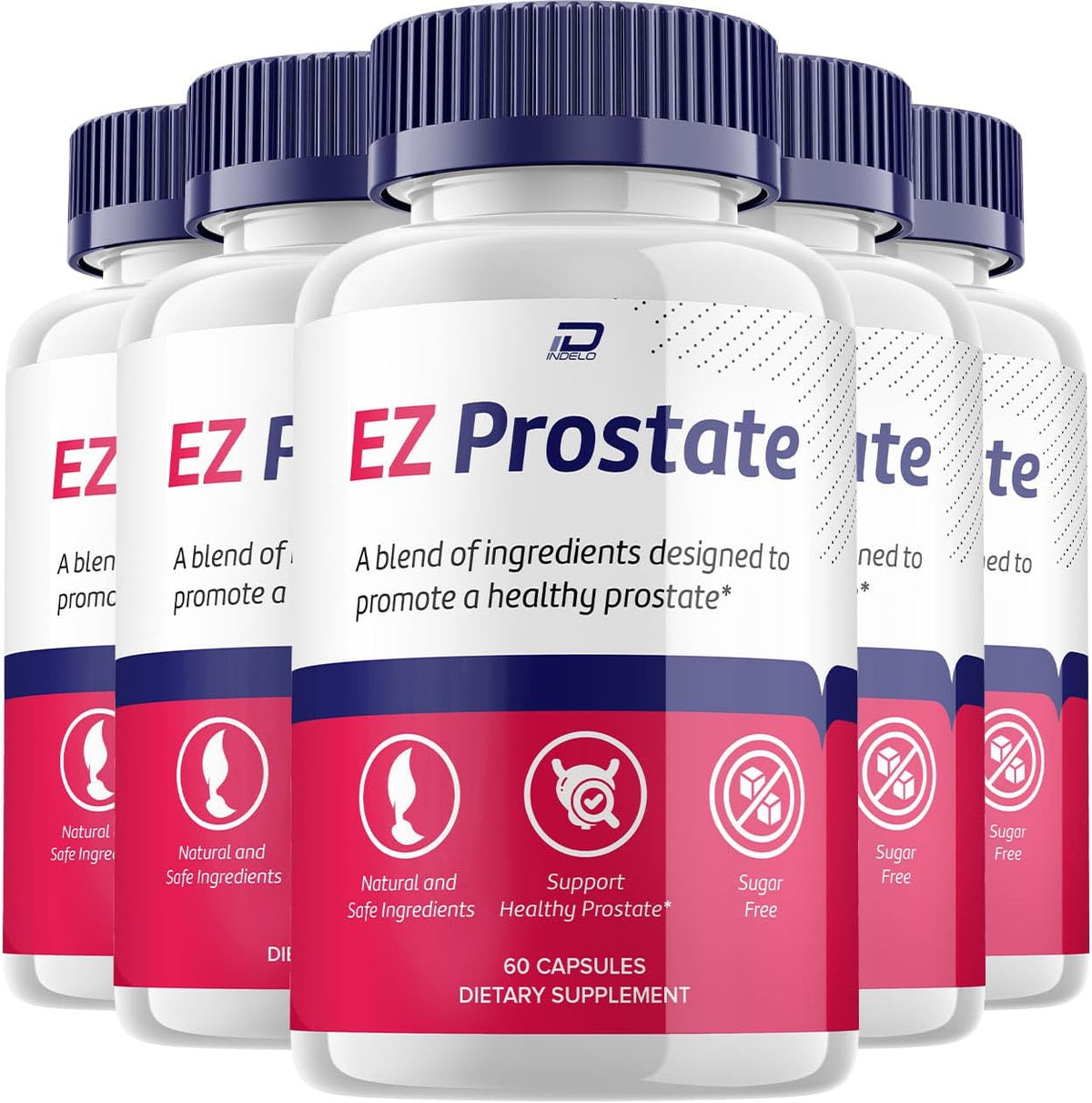 EZ Prostate Supplement for Men – Advanced Formula with Essential Minerals (300 Capsules, Pack of 5) - görsel 1