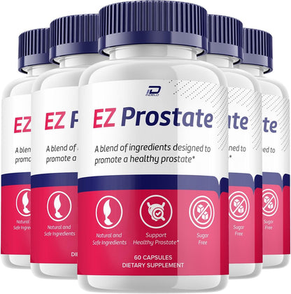 EZ Prostate Supplement for Men – Advanced Formula with Essential Minerals (300 Capsules, Pack of 5)