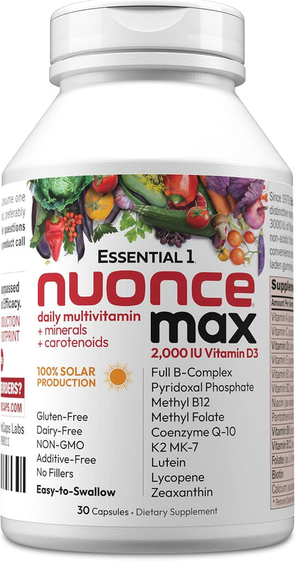 ANDREW LESSMAN Essential-1 Multivitamin, High Strength with Vitamin D3, Methyl B12, CoQ10, Lutein & Zeaxanthin, 60 Capsules