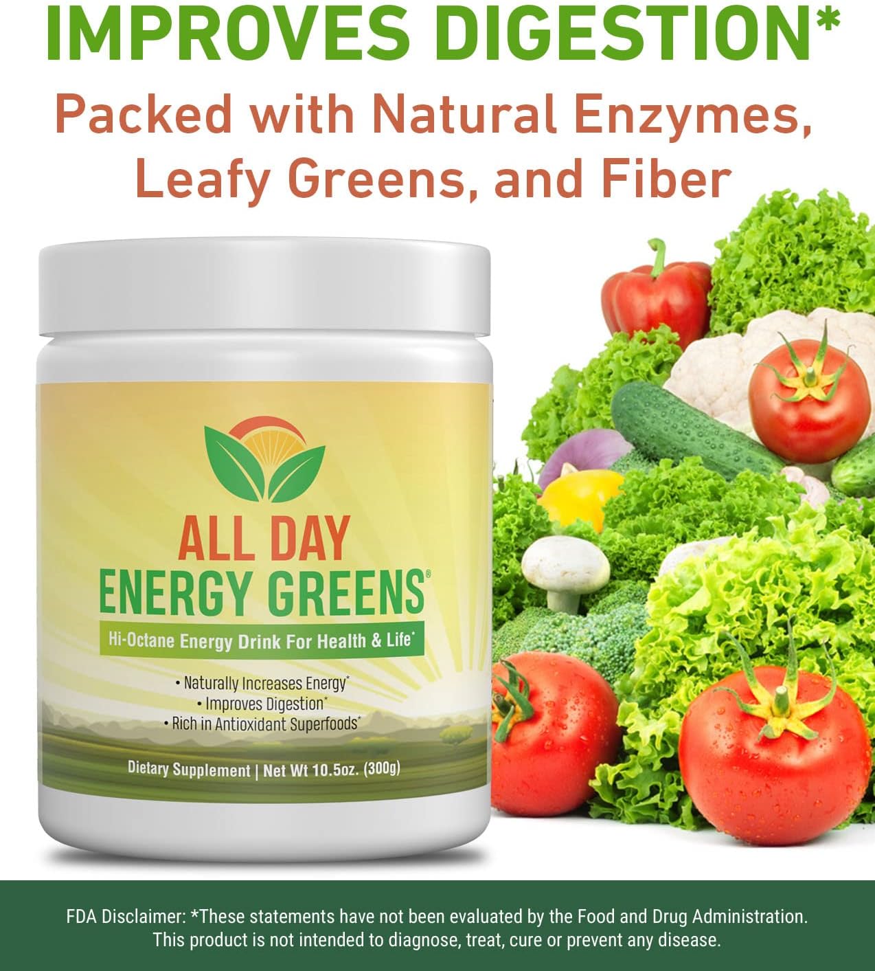 IVL - All Day Energy Greens - Supplement Powder Mix Drink, Greens Powder Superfood - Super Greens Blend for Optimal Nutrition, Energy & Digestion, Green Juice Superfood Boost - görsel 8