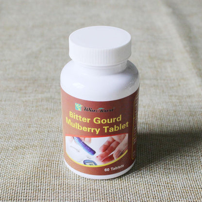 Wins Town Bitter Gourd Mulberry Tablet for Cardiovascular Health Support, Natural Food Supplement, 60 Tablets