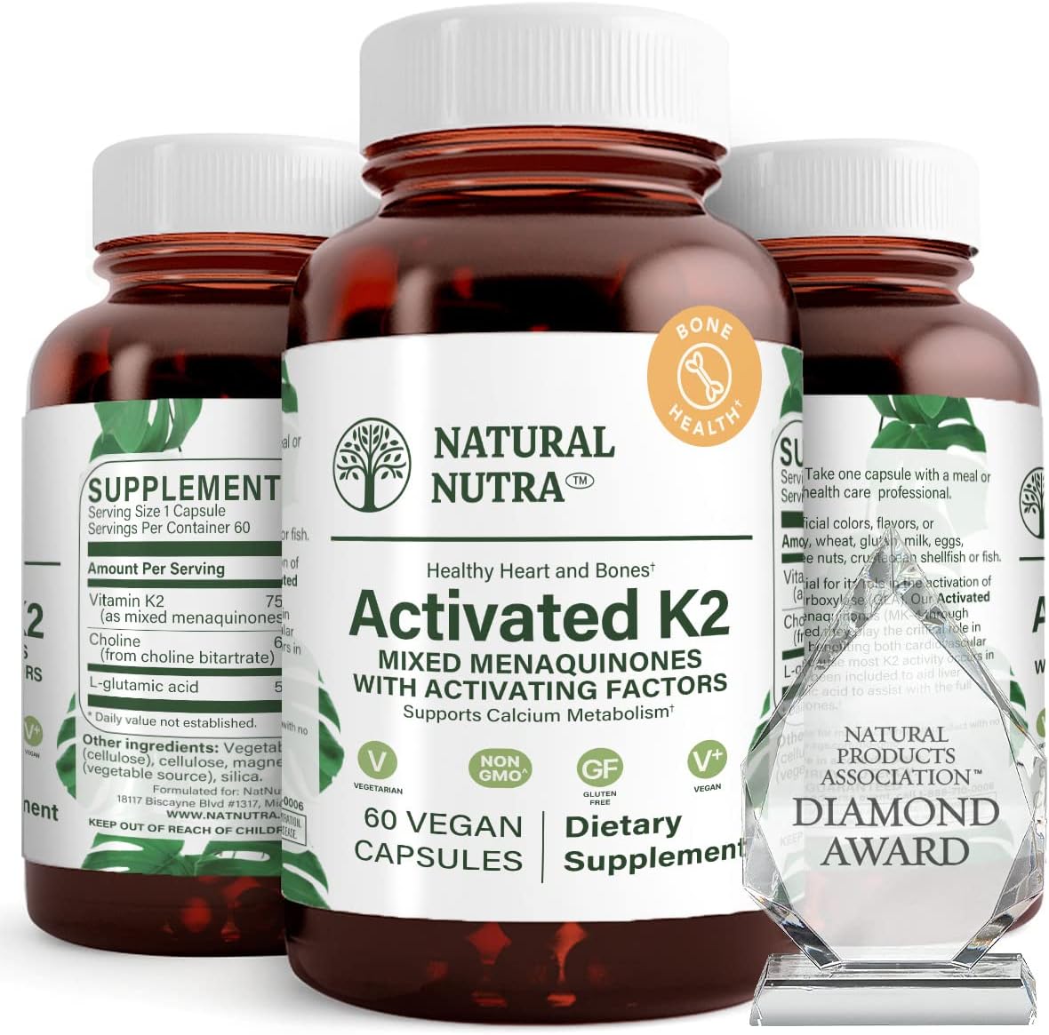 Natural Nutra Full Spectrum Vitamin K2 – 75 mcg, 60 Capsules - görsel 1