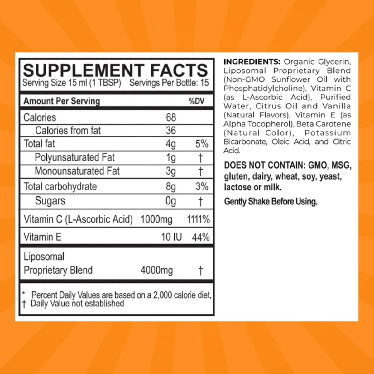 PURALITY HEALTH Vitamin C Liquid Supplement 1000mg, Micelle Liposomal, Non-GMO, Vegan, 15 Day Supply - görsel 4