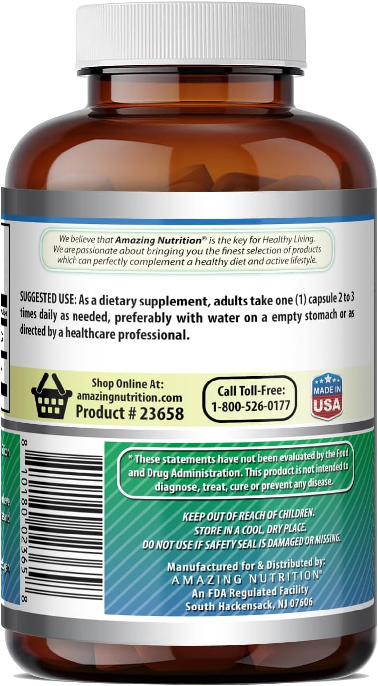 Amazing Formulae GABA with Vitamin B6 Supplement – 500 mg, 200 Capsules - görsel 4