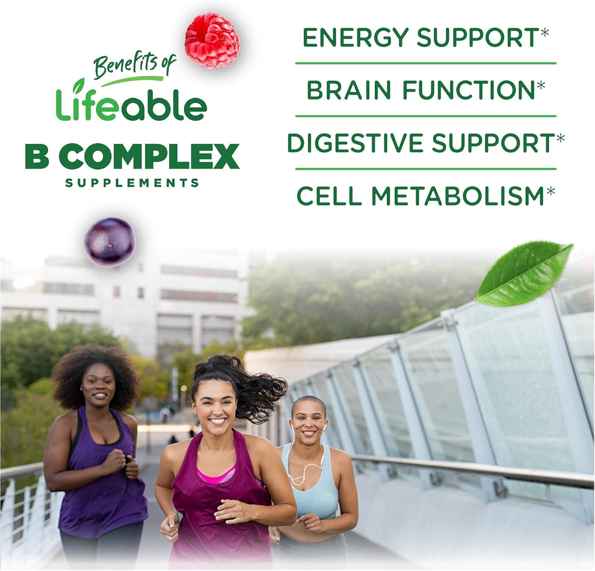 Lifeable Sugar Free Vitamin B Complex Gummies with Vitamin C – Energy and Nerve Support, 90 Gummies - görsel 3