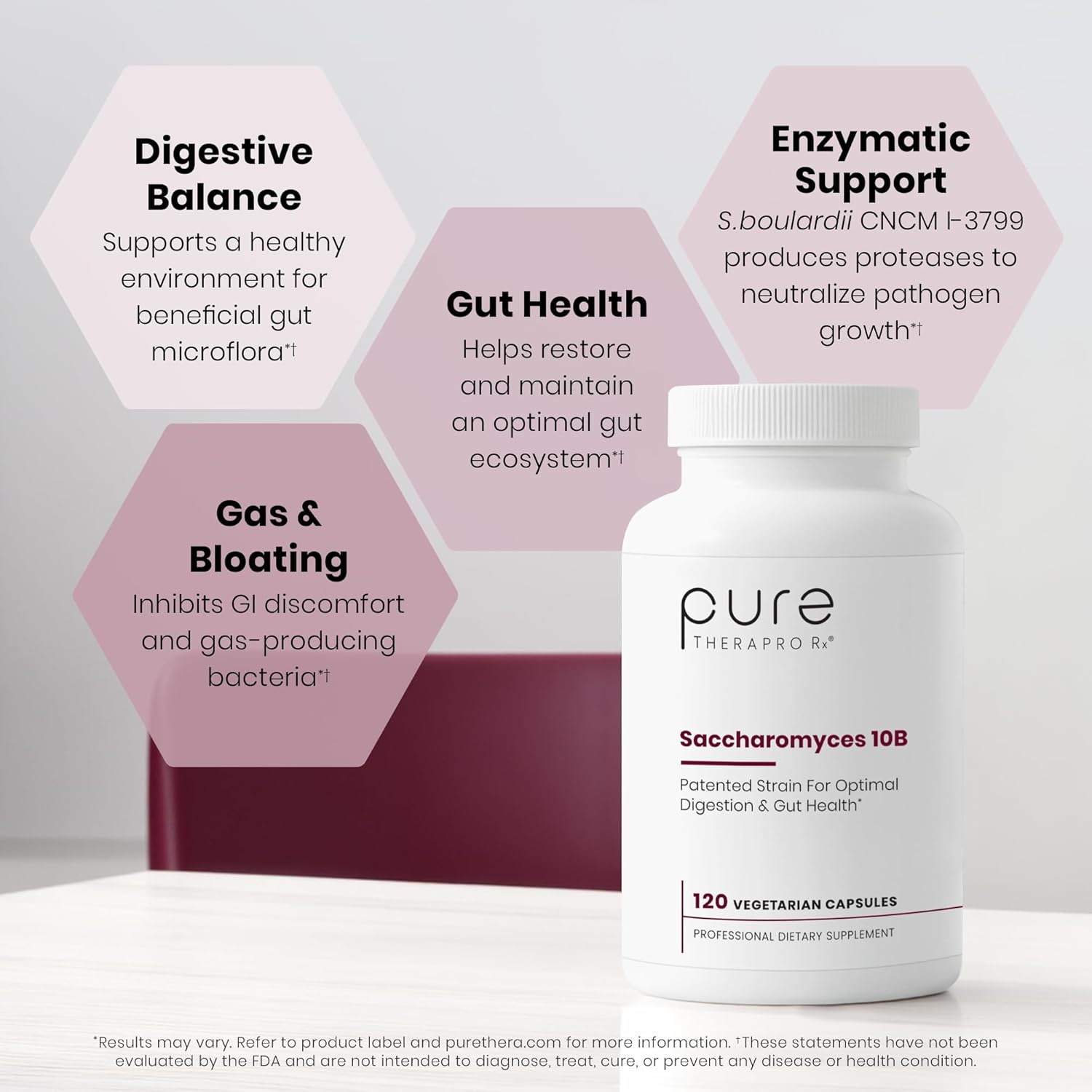 Pure TheraPro Rx Saccharomyces Boulardii Probiotics 10 Billion CFU – 120 Capsules - görsel 4