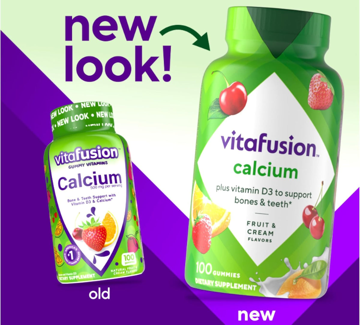 Vitafusion Calcium with Vitamin D3 Gummies, 100 Count (Pack of 2) - görsel 8