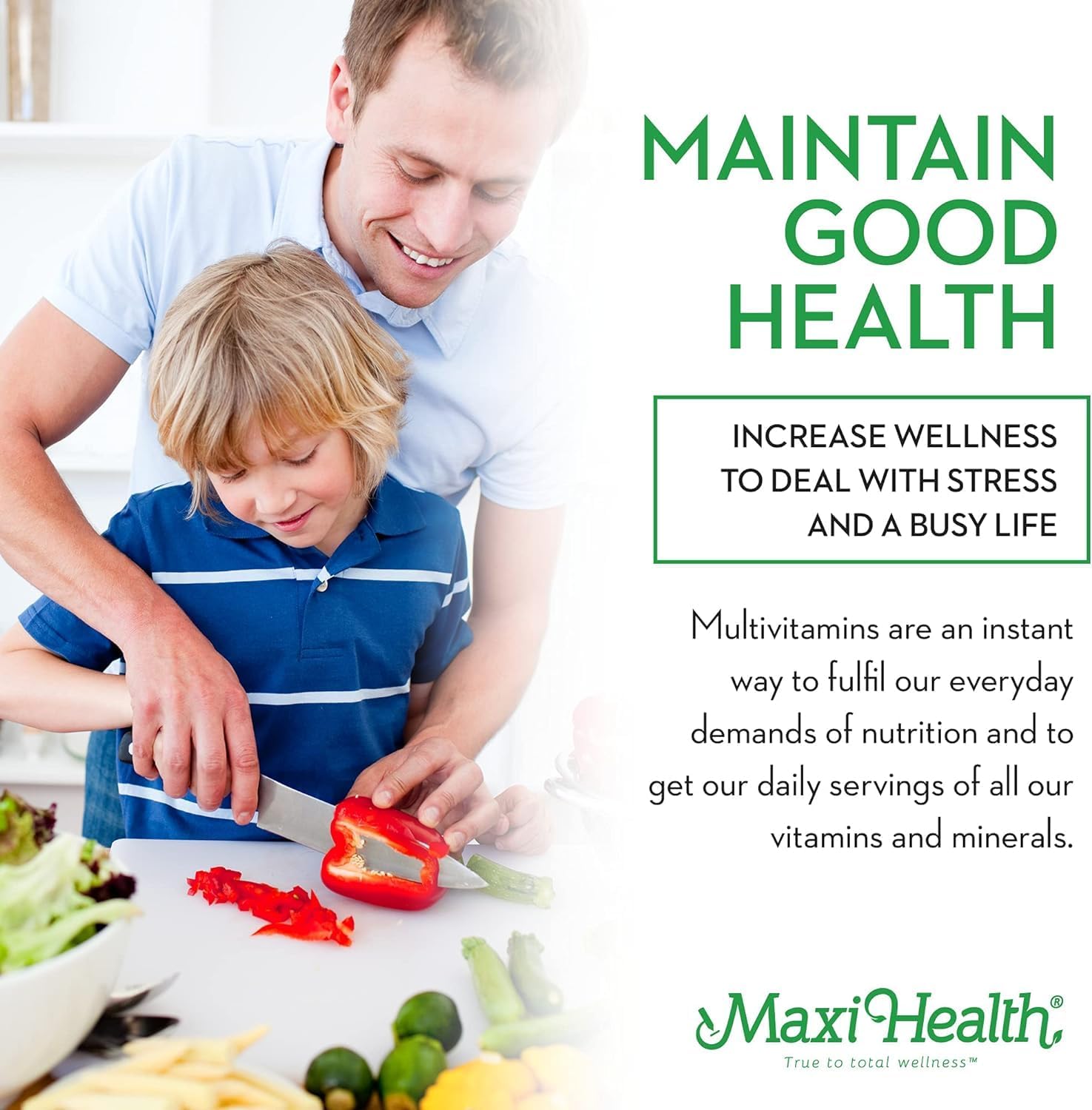 Maxi Health Chewable Multivitamin with Iron - Cherry Flavour - 90 Tablets - görsel 3