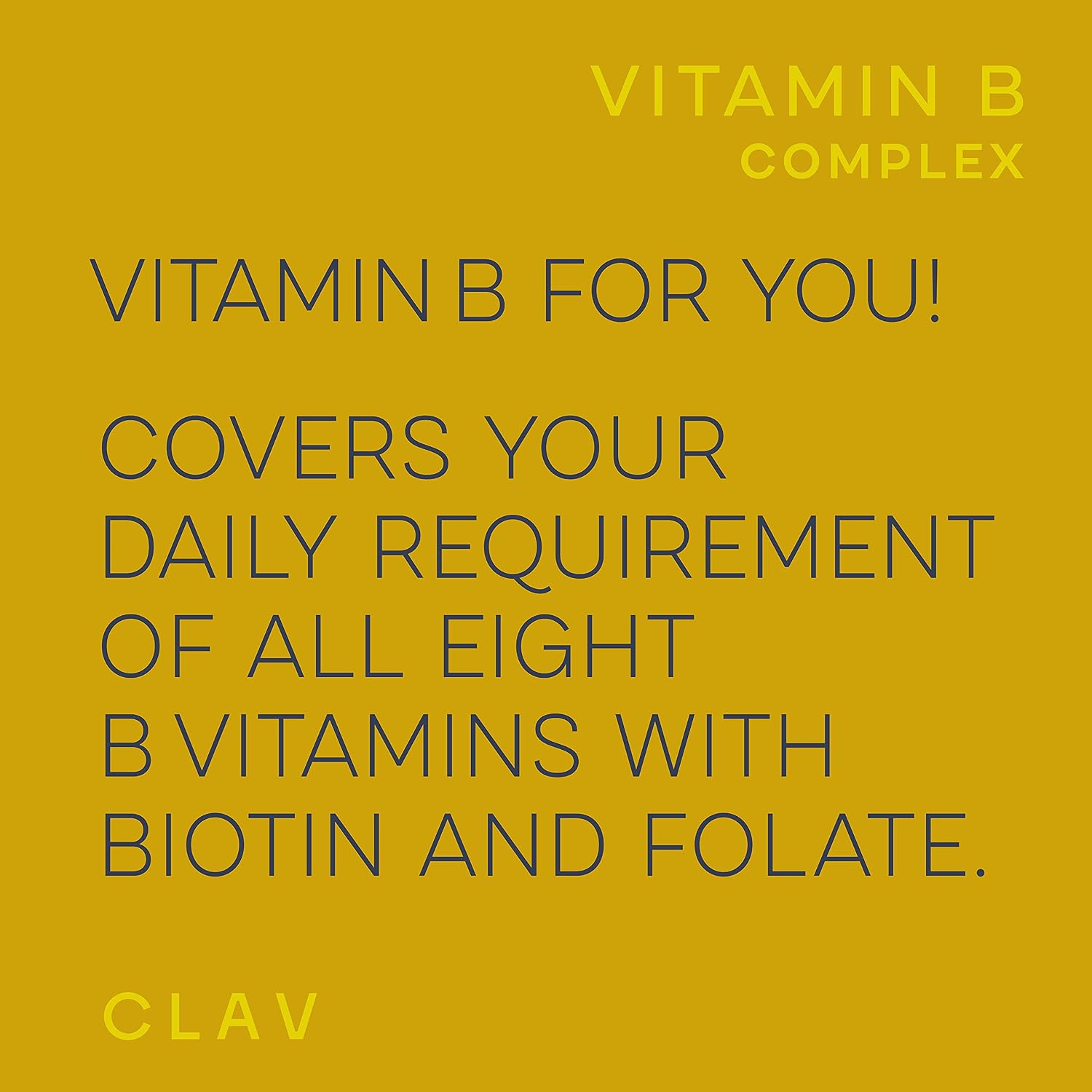 CLAV Vitamin B Complex - 120 Capsules - All 8 B Vitamins with Myo-Inositol & Choline - Supports Energy Metabolism - Vegan - Made in Germany - görsel 5