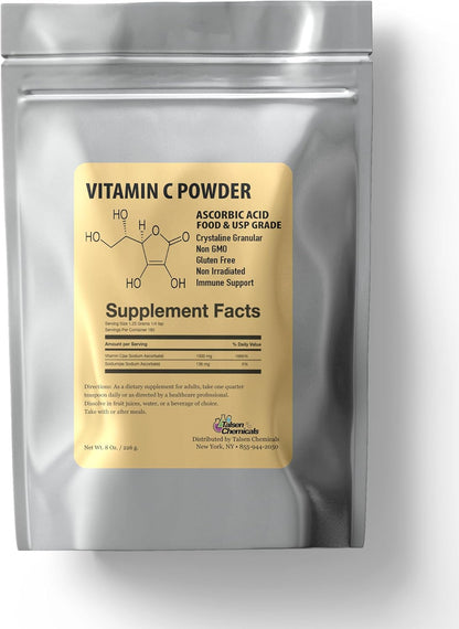 Talsen Chemicals Pure Vitamin C Powder Organic (226 g) – Ascorbic Acid Powder