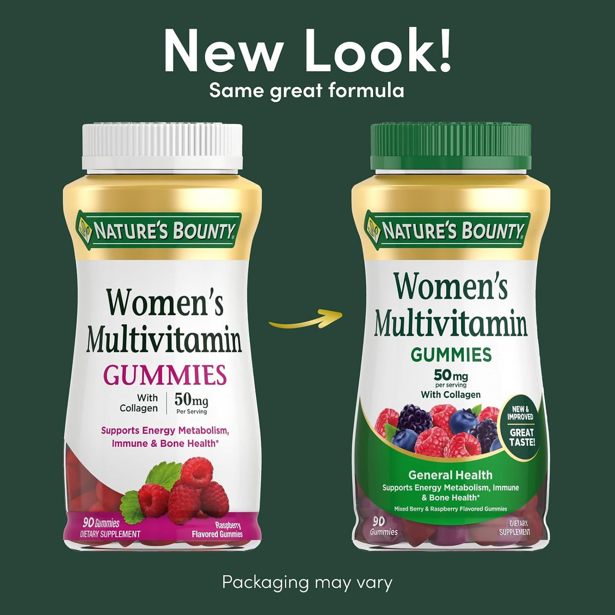 Nature's Bounty Women Multivitamin Gummies, Mixed Berry and Raspberry, 90 Count - görsel 2