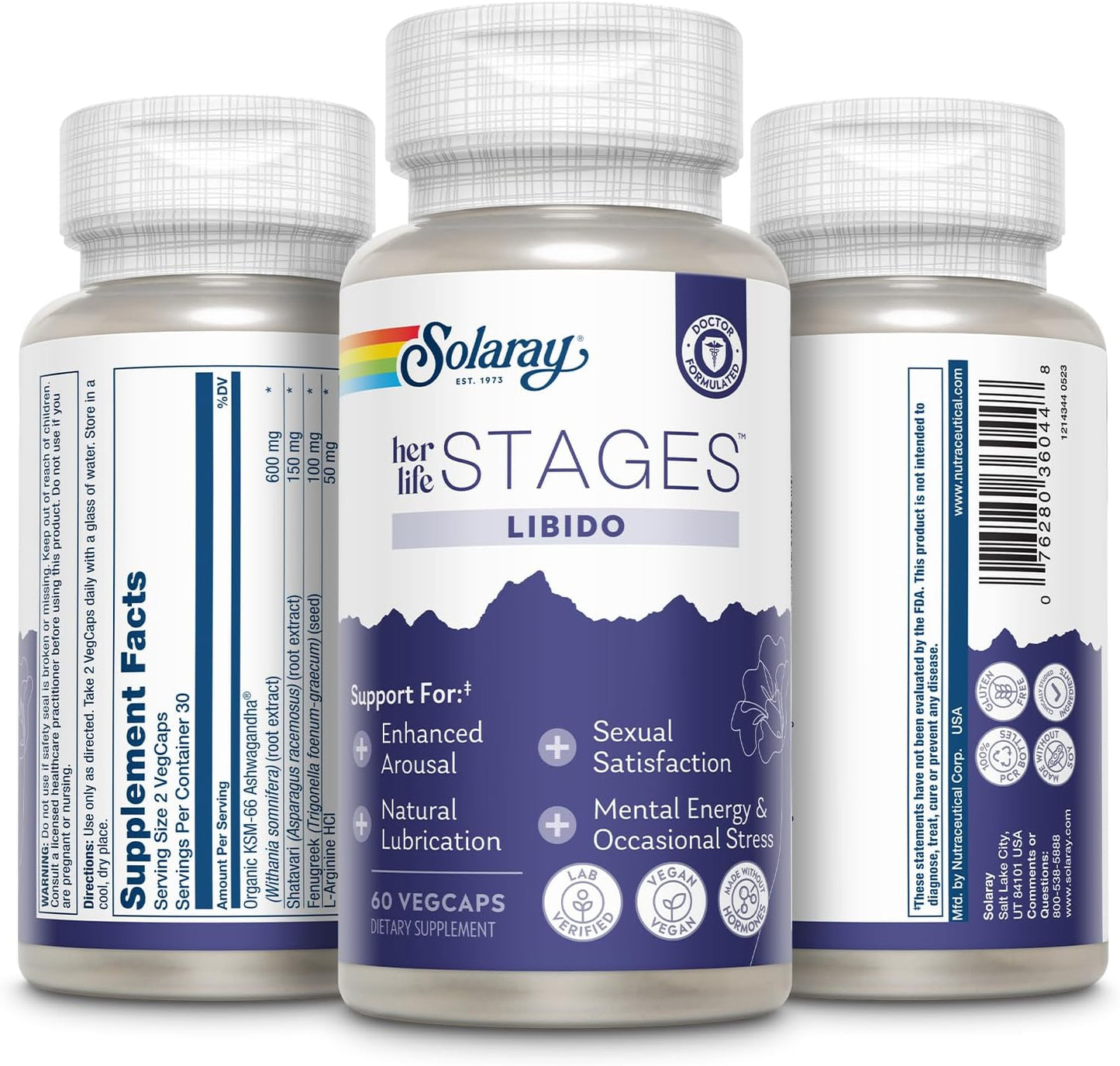 SOLARAY Libido her Life Stages – Natural Lubrication & Desire Support – 60 VegCaps - görsel 7