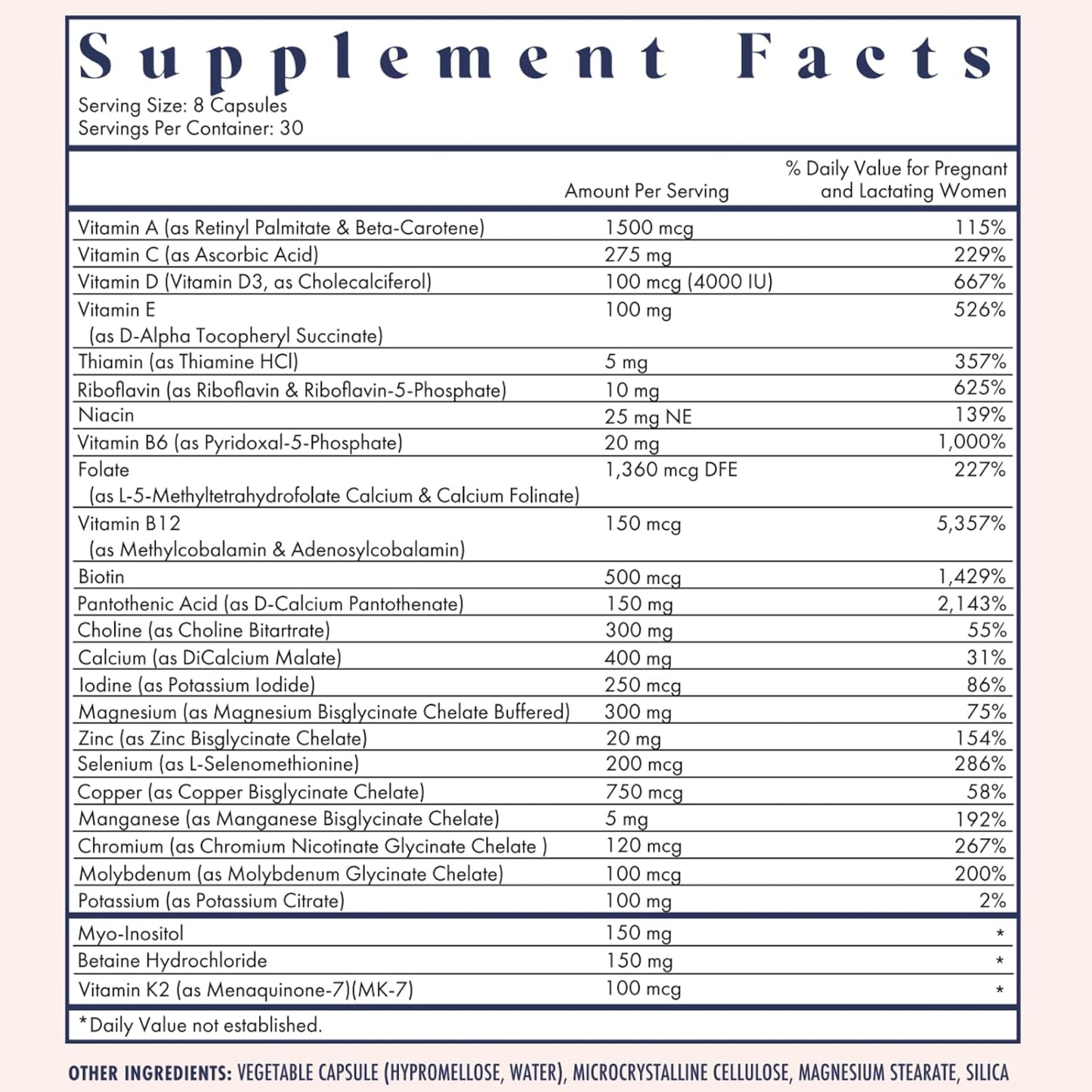 FullWell Women's Prenatal Multivitamin - 240 Capsules (60 Servings, Pack of 2) - görsel 7
