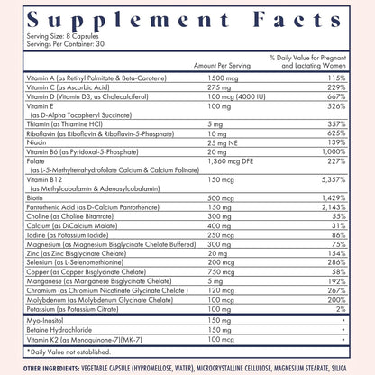 FullWell Women's Prenatal Multivitamin - 240 Capsules (60 Servings, Pack of 2)