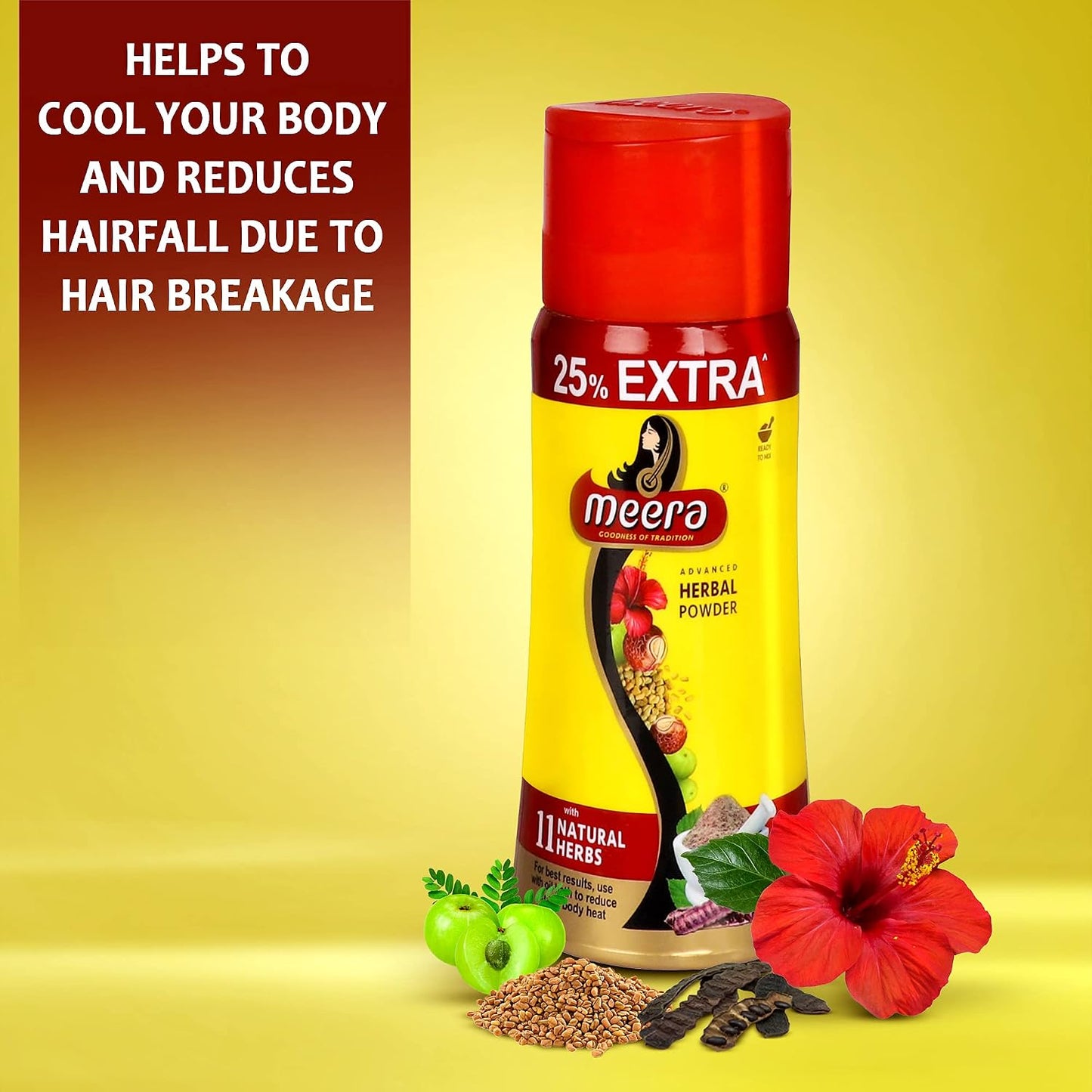 Meera Advanced Herbal Hair Wash Powder (150g) - görsel 5