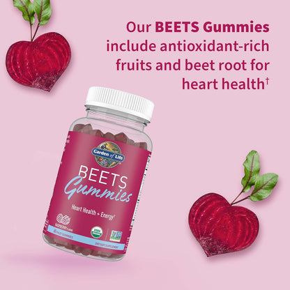 Garden of Life Beets Gummies - Organic Raspberry, 60 Gummies