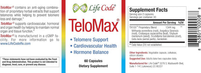 Life Code TeloMax - Telomere Supplement for Healthy Cell Function