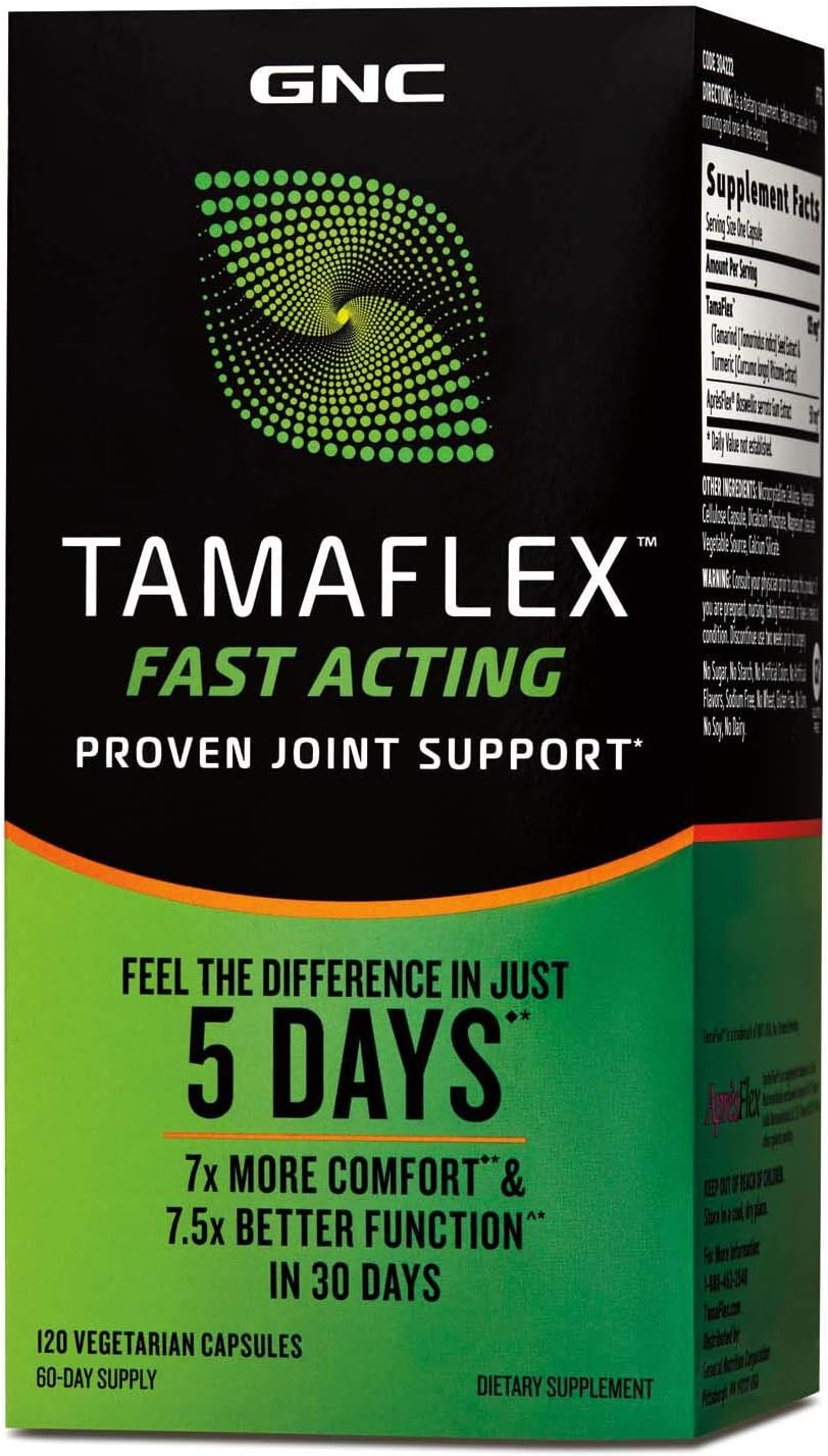 GNC TamaFlex Fast Acting, Joint Support, 60 Vegetarian Capsules - görsel 8