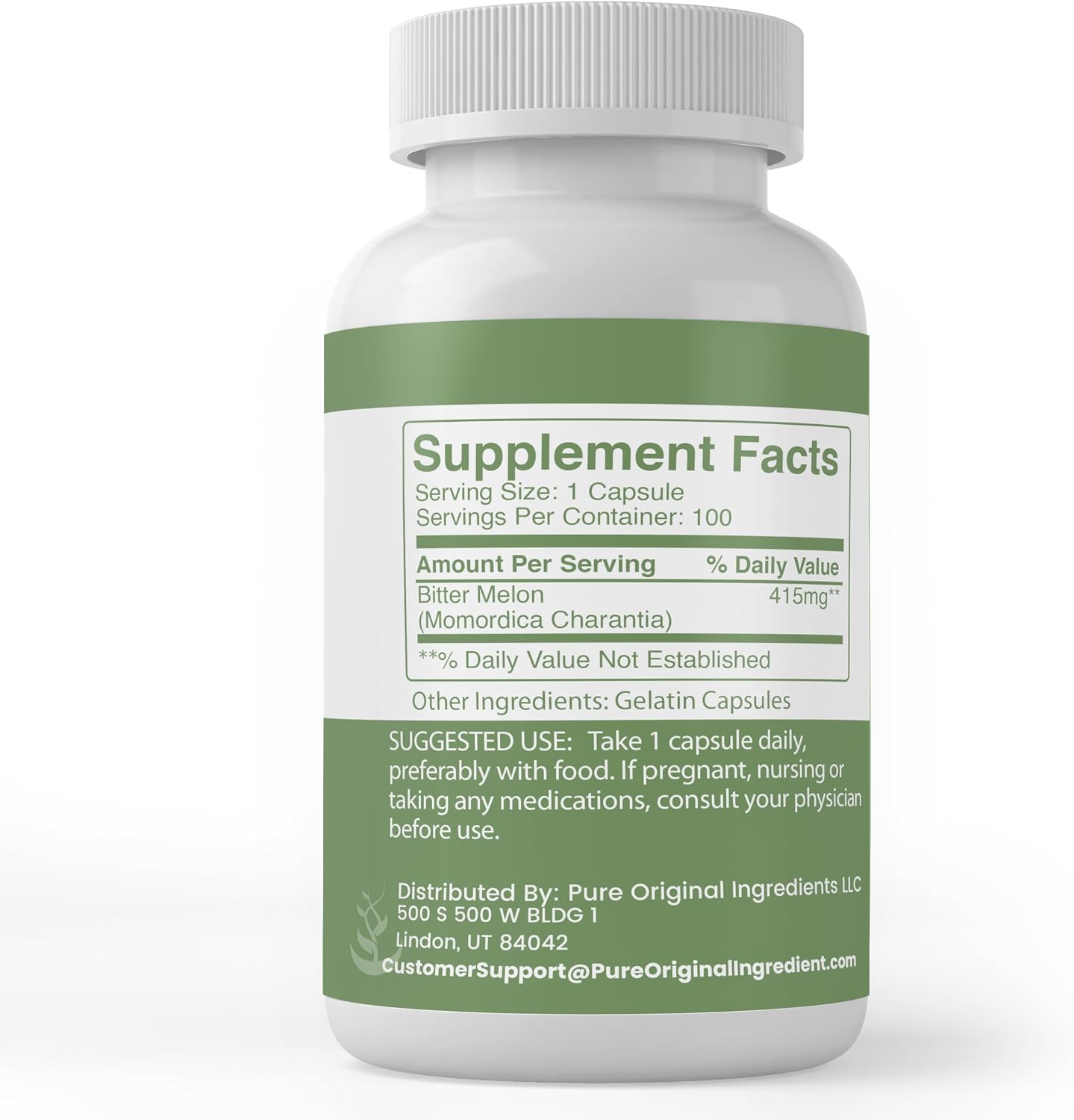 Pure Original Ingredients Bitter Melon, 100 Capsules - görsel 2
