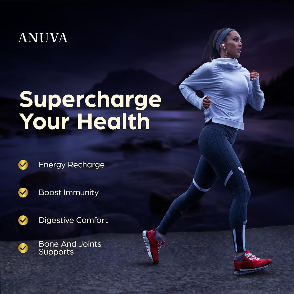 Anuva 16-in-1 Sea Moss Capsules | Black Seed Oil, Ashwagandha, Vitamin C, D3, Turmeric, Burdock, Bladderwrack & Multi-Minerals | 60 Vegetarian Capsules - görsel 3