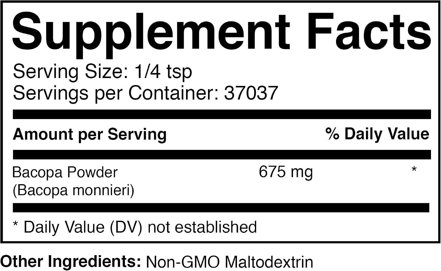 Prescribed For Life Bacopa Powder 4:1, Brahmi Powder, Ayurvedic Herbal Supplements, Bacopa monnieri (25 kg) - görsel 2
