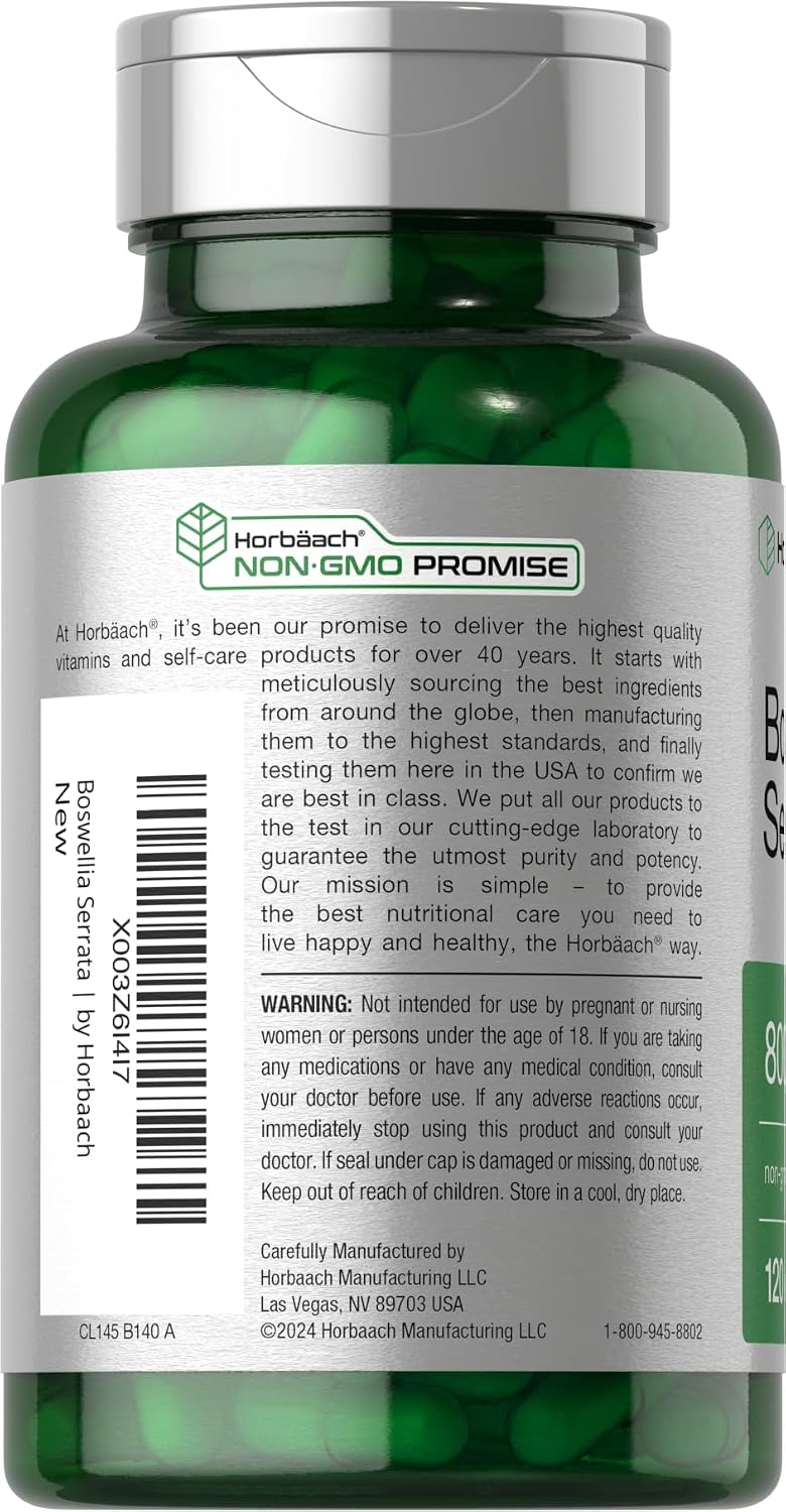 Horbäach Boswellia Serrata Extract Capsules | 120 Count | Herbal Supplement - görsel 3