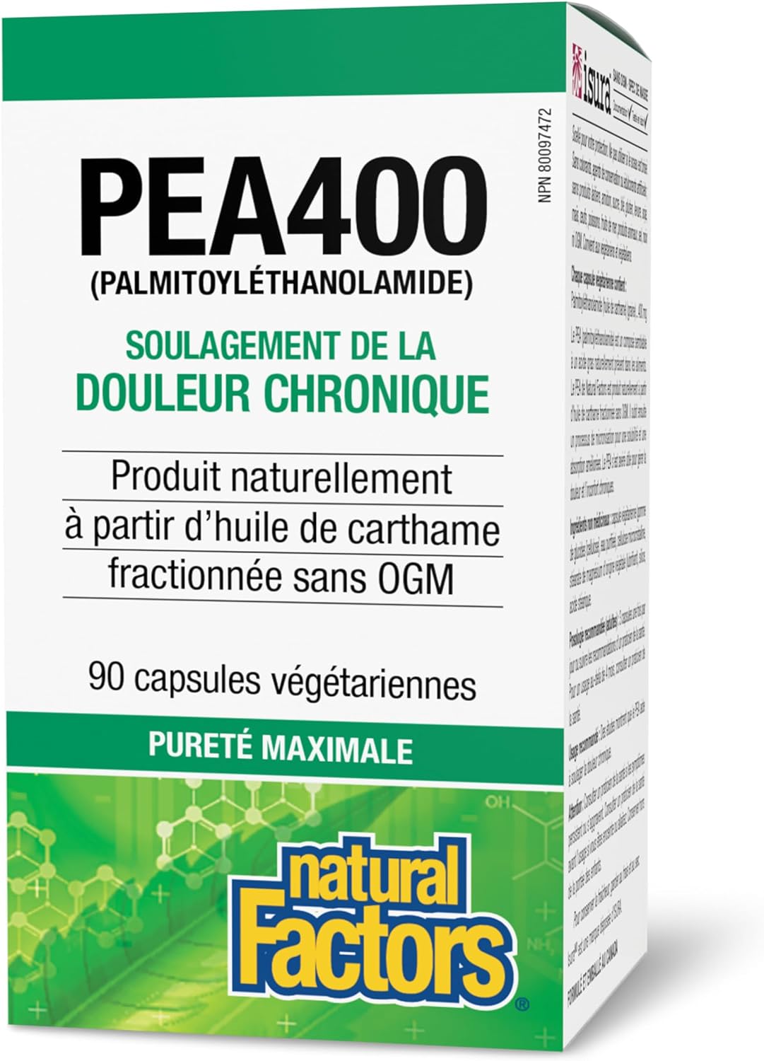 Natural Factors PEA400 – Pure Palmitoylethanolamide for Nervous System Support – 90 Capsules - görsel 3