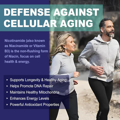 NEVISS Nicotinamide 500mg Gummies - NAD+ Supplement with Collagen Peptides (2 Pack)