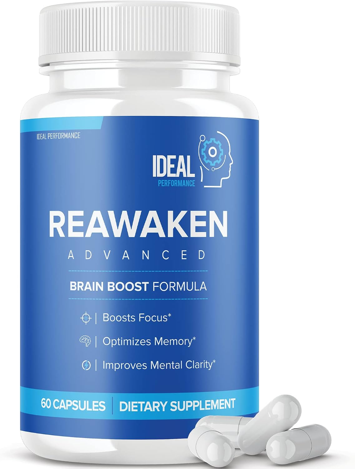 Reawaken Brain Boost Supplement for Memory Advanced Formula (60 Capsules) - görsel 1