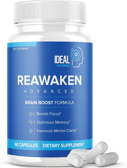 Reawaken Brain Boost Supplement for Memory Advanced Formula (60 Capsules)