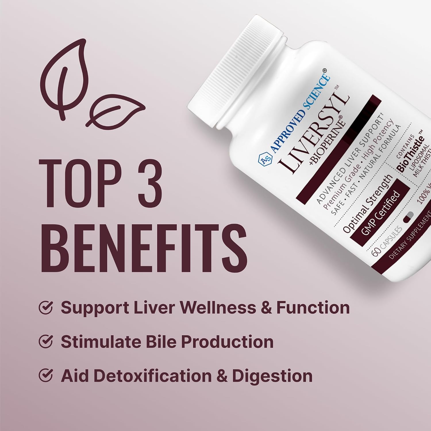 Approved Science Liversyl - Milk Thistle, Artichoke Extract, and BioPerine - Vegan - 360 Count - 6-Month Supply - Made in USA - görsel 3