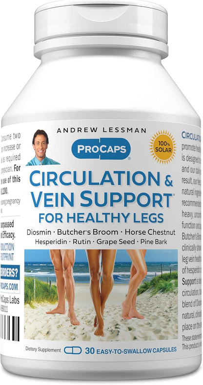 Andrew Lessman Circulation & Vein Support for Healthy Legs, 180 Capsules