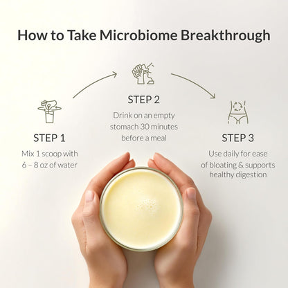 Microbiome Breakthrough Gut Support Powder – Vegetarian Vanilla – with Probiotics, Prebiotics and IgY Max – 30 Servings
