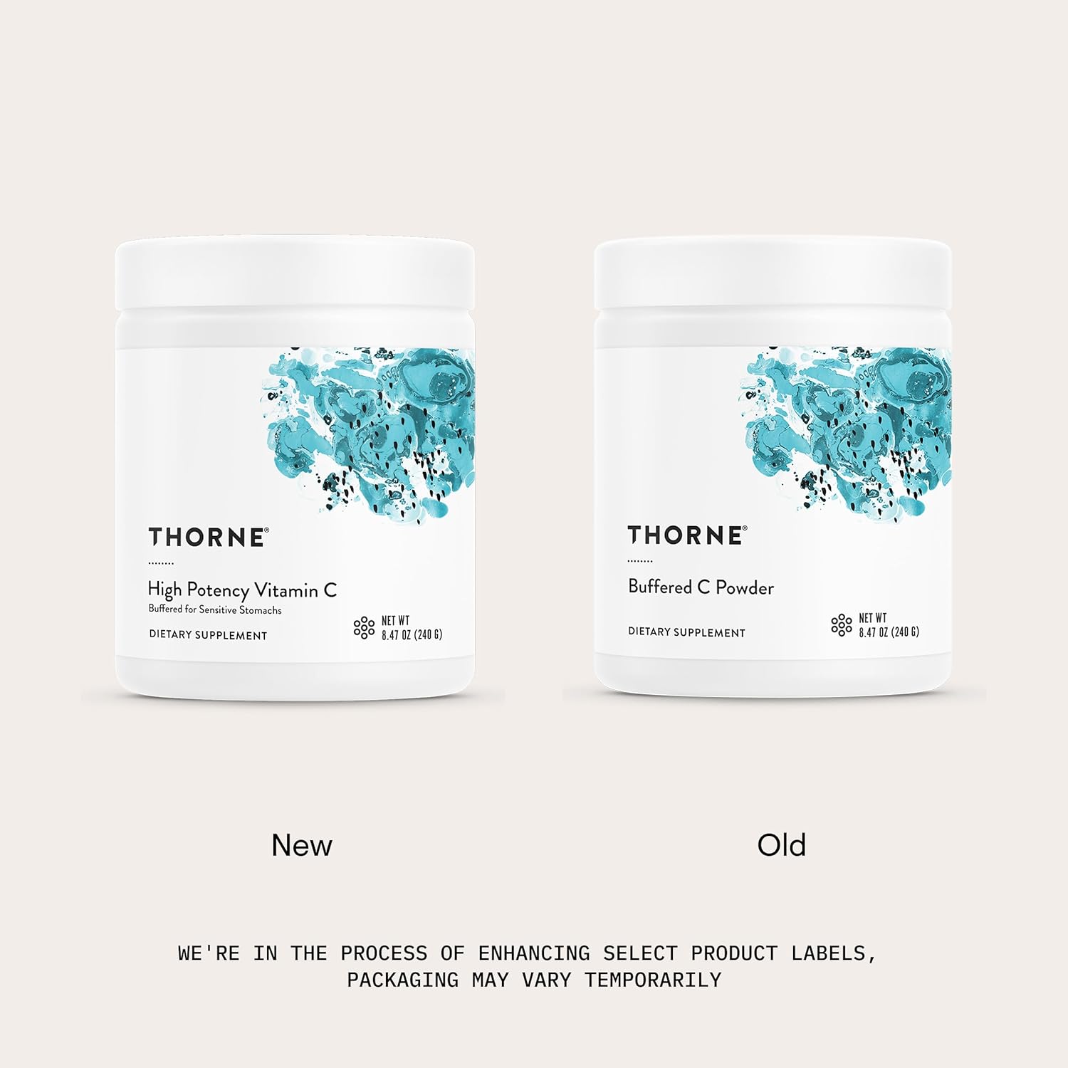 THORNE - High Potency Vitamin C - Ascorbic Acid with Calcium, Magnesium & Potassium - 42 Servings - görsel 3