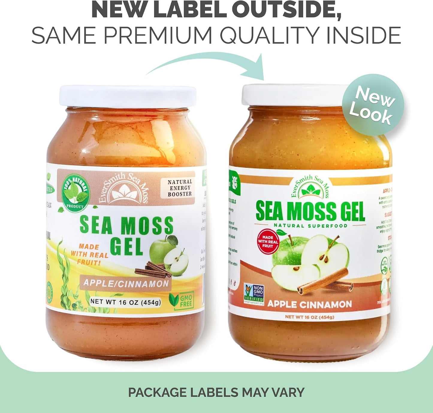 Wildcrafted Irish Sea Moss Gel – Apple Cinnamon (1 Jar) - görsel 2