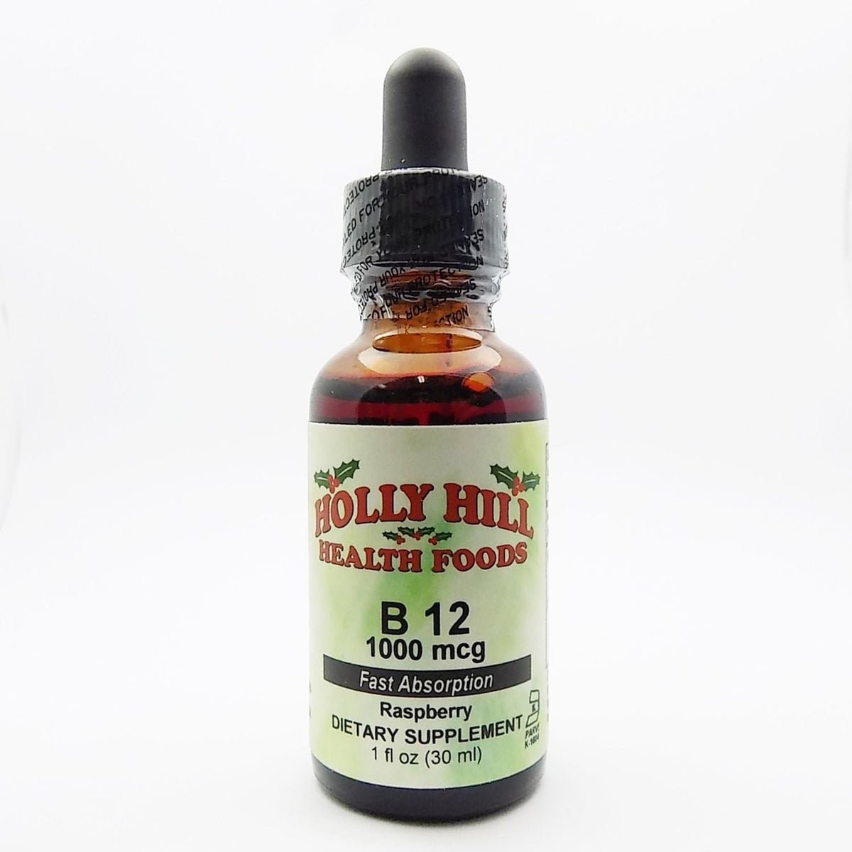 Holly Hill Health Foods, Fast Absorption B-12 1000 mcg, Raspberry, 60 ml - görsel 4