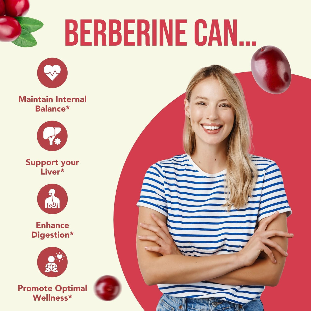 High Strength Berberine 500mg with Quercetin - Once Daily Antioxidant Supplement - Vegan, Made in USA (180 Capsules) - görsel 6